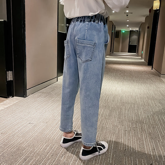 Jeans Stileto Slim Fit de Dos Botones para Niñas - Image 2