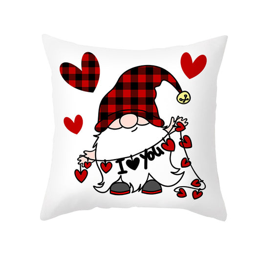 Funda de Almohada Día de San Valentín Letras Cartoon Roja - Tela Melocotón - Image 17