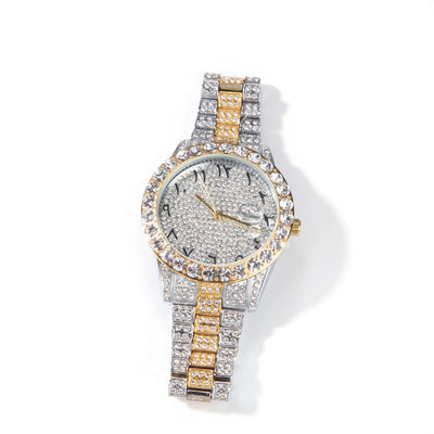 Reloj Digital de Flores Británicas con Diamantes Completos y Pantalla Grande - Image 11