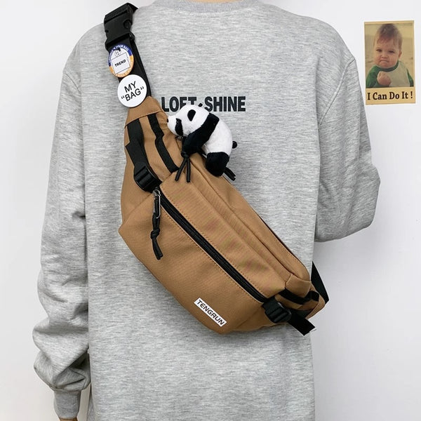 Mochila Pecho Deportiva para Hombre - Bolso Bandolera Multifuncional