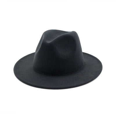Sombrero Jazz de Ala Ancha Minimalista en Lana Negra - Image 6