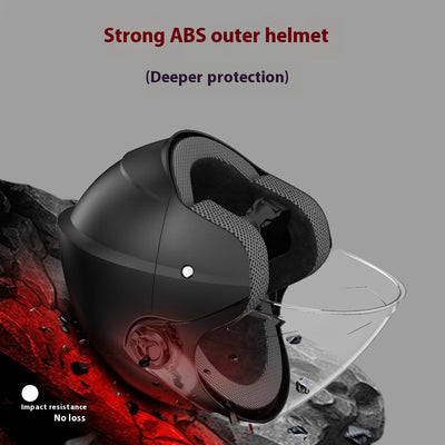 Casco de Moto Eléctrica con Aislamiento Térmico y Protección Contra el Viento - Image 4