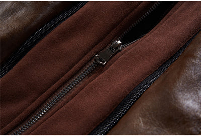 Chaqueta de Cuero PU con Capucha para Hombre - Image 23