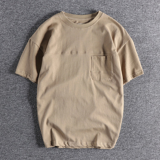 Camiseta de Algodón Vintage Holgada para Hombre - Image 18