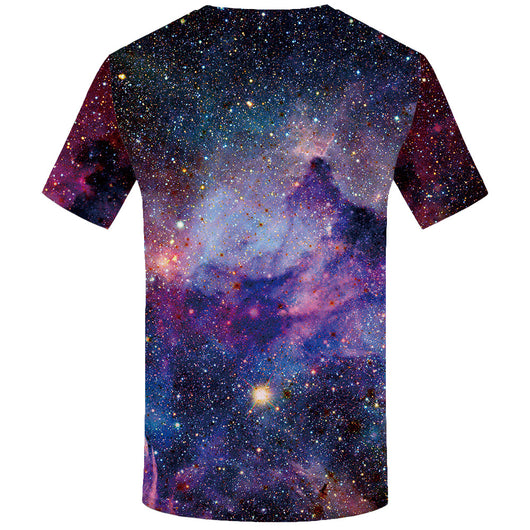 Playera Estampado Galaxia 3D Cuello Redondo Manga Corta - Image 2