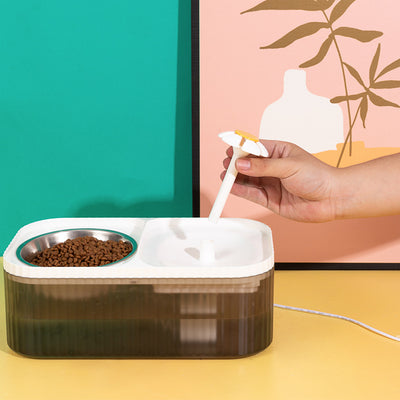 Comedero Automático para Gatos de Gran Capacidad con Fuente de Agua