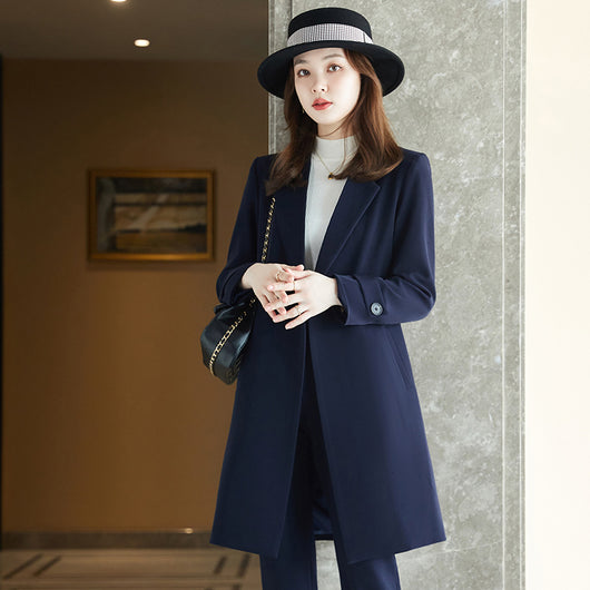 Blazer Ejecutivo Largo para Mujer - Abrigo Tipo Trench Profesional - Image 9