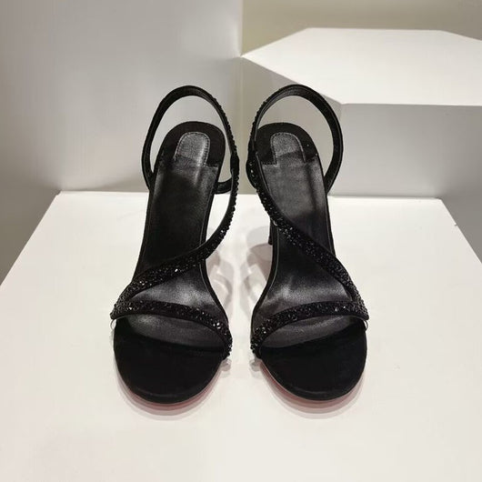 Sandalias de Tacón Alto Stiletto con Pedrería en Forma de Serpiente - Diseño Sexy y Abierto - Image 3