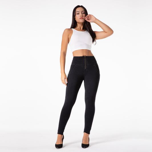 Pantalones Yoga Denim Talle Alto Levantacaderas Melocotón