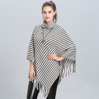 Capa Suéter Rayada con Flecos para Mujer - Image 8