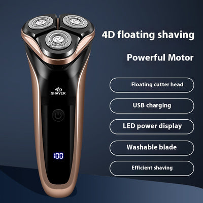 Afeitadora Flotante de Tres Cabezales con Anillo Doble para Hombre
