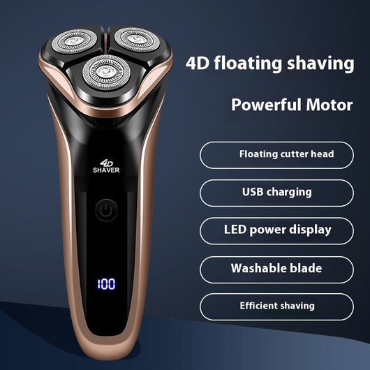 Afeitadora Flotante de Tres Cabezales con Anillo Doble para Hombre
