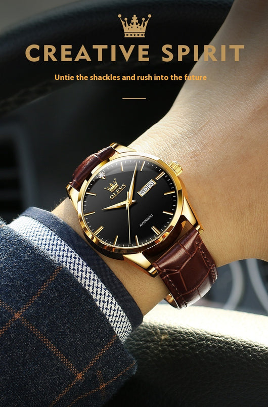 Reloj Mecánico para Hombre Elegante Resistente al Agua con Correa - Image 8