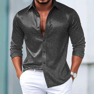 Camisa Casual de Manga Larga con Solapa para Hombre - Image 17
