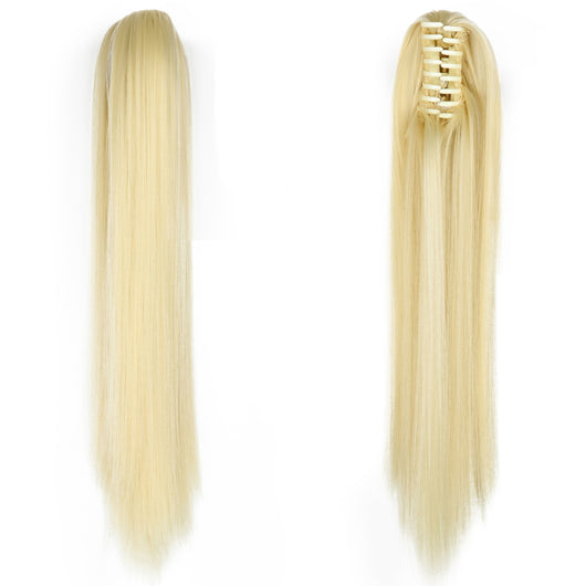 Peluca de Fibra Sintética con Clip Tipo Garra - Cabello Liso y Voluminoso - Image 22