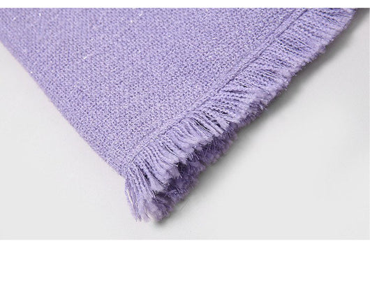 Abrigo Tweed Elegante para Mujer - Cuello Cuadrado Otoño - Image 13