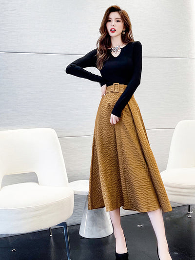 Conjunto Dos Piezas: Blusa Base y Falda de Malla Tendencia - Image 17