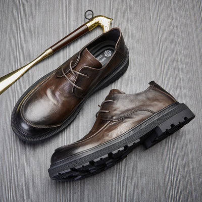 Zapatos Casuales de Cuero para Hombre - Estilo Retro Británico Transpirables - Image 2