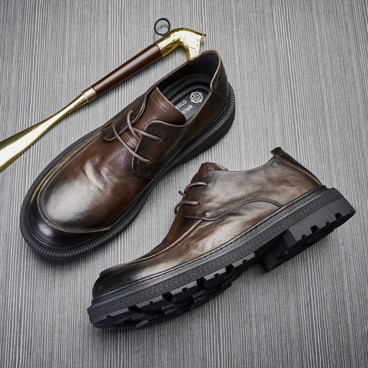 Zapatos Casuales de Cuero para Hombre - Estilo Retro Británico Transpirables - Image 2