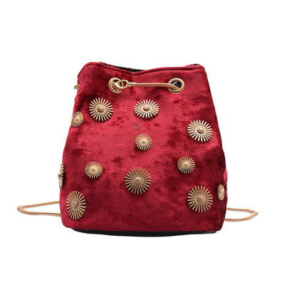 Bolso de Terciopelo Tipo Bucket para Mujer - Image 7