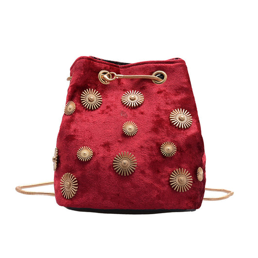 Bolso de Terciopelo Tipo Bucket para Mujer - Image 7