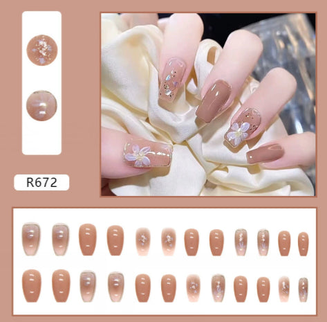 Uñas Postizas con Degradado Color Block - Set de 24 Piezas para un Look Sofisticado - Image 7