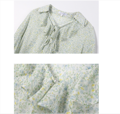 Blusa Francesa con Solapas y Estampado Floral Elegante - Image 7