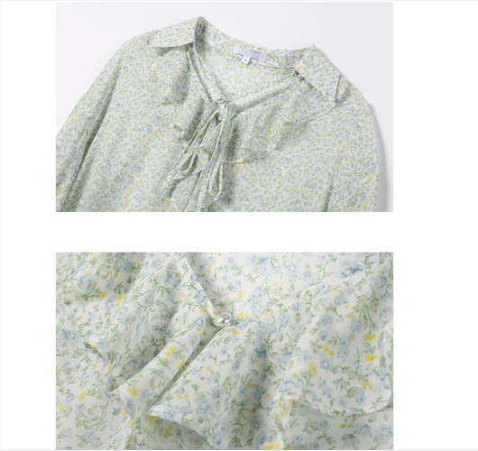 Blusa Francesa con Solapas y Estampado Floral Elegante - Image 7
