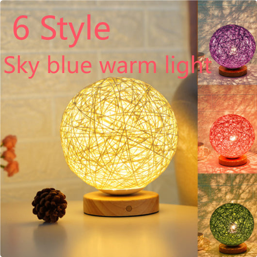 Lámpara LED Sepak Takraw Cielo Estrellado USB - Luz Nocturna Infantil de Mesita - Image 39
