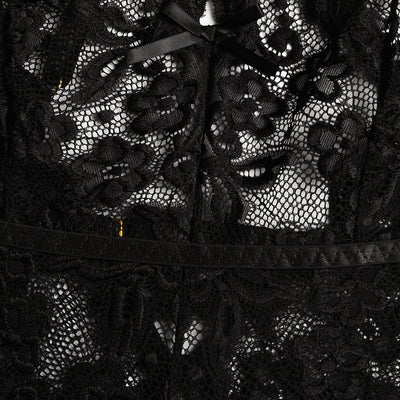 Body de Encaje Transparente con Tirantes Cruzados para Mujer - Image 16