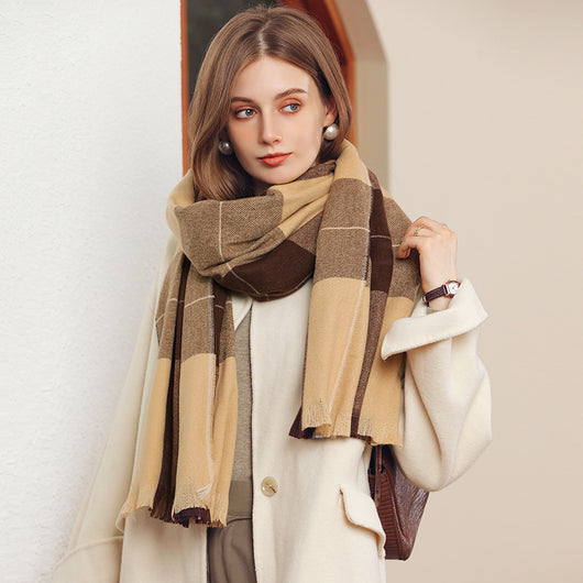 Chal de Cachemira Artificial Grueso para Mujer - Abrigo Cálido de Invierno - Image 3