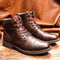 Botas Martin de Cuero para Hombre Talla Grande con Cierre y Detalles de Herramientas
