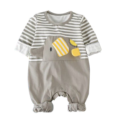 Pelele Infantil con Estampado de Elefante a Rayas - Image 4