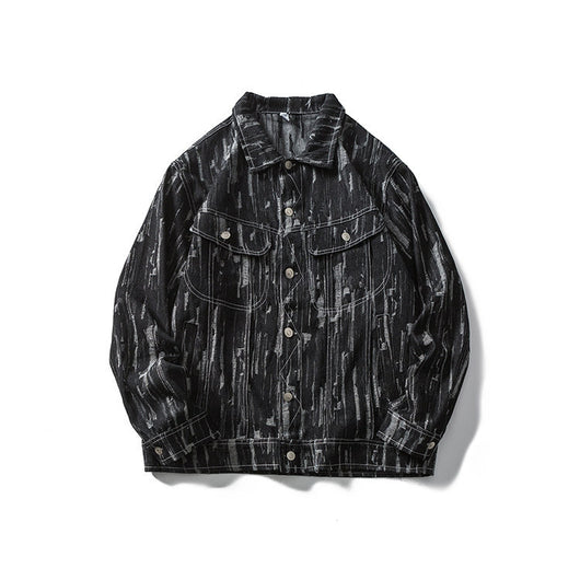 Chaqueta Casual Retro con Bolsillos Oblicuos - Estilo Vintage Relajado