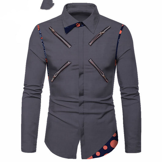 Camisa Casual de Algodón Poliéster para Jóvenes - Cuello Solapa Blanco Clásico - Image 3