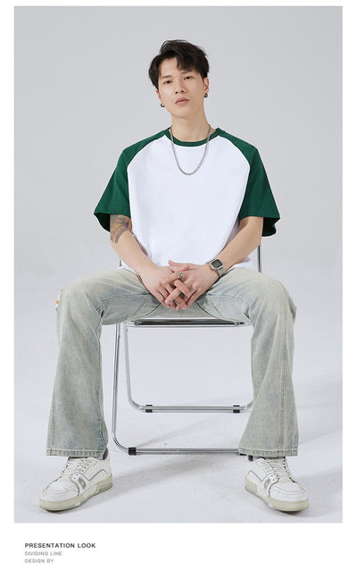 Camiseta Holgada de Algodón con Manga Raglán para Hombre - Image 12