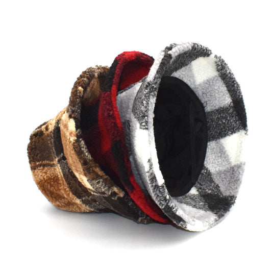 Gorro Tipo Pescador de Cuadros Cálido para Mujer - Image 2
