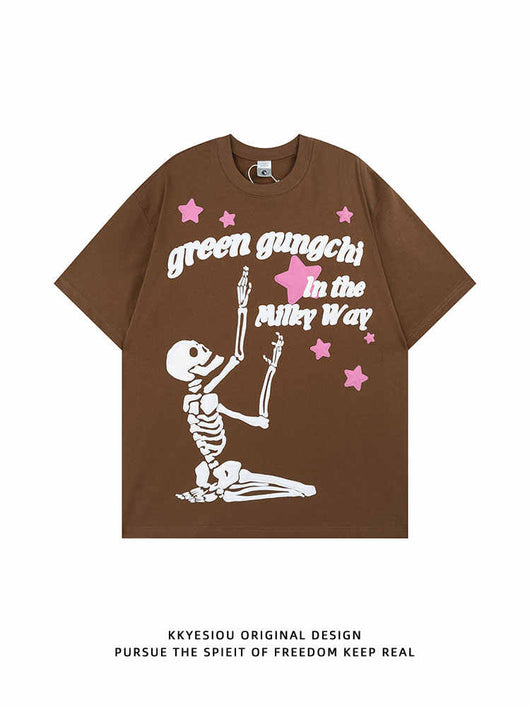 Camiseta Estampado Calavera Retro Americano - Image 7