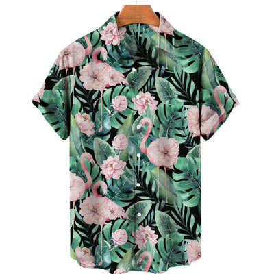 Camisa Hawaiana Tropical con Impresión 3D Digital de Animales de Selva para Hombre - Image 10