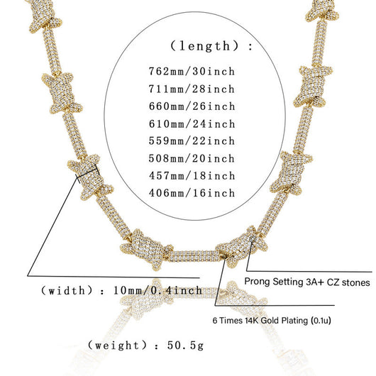 Cadena Cubana con Zirconia: Joya de Personalidad y Brillo - Image 7