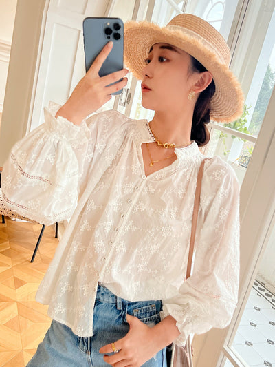 Blusa Francesa de Manga Larga Elegante Diseño Moderno - Image 3