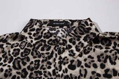 Camisa Vintage Estampado Leopardo Moda Americana para Hombre - Image 21