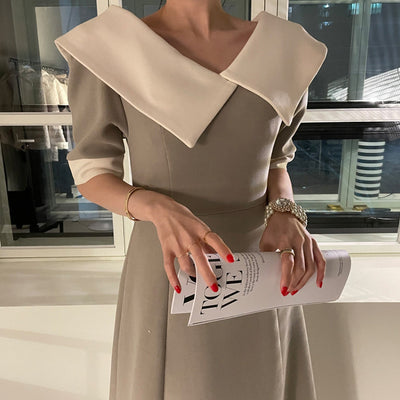 Vestido Largo Plisado Ajustado a la Cintura para Mujer - Image 9