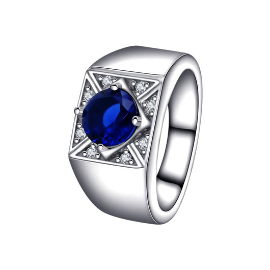 Anillo de Plata Esterlina 925 con Gema Azul - Elegancia Versátil para Mujer - Image 12