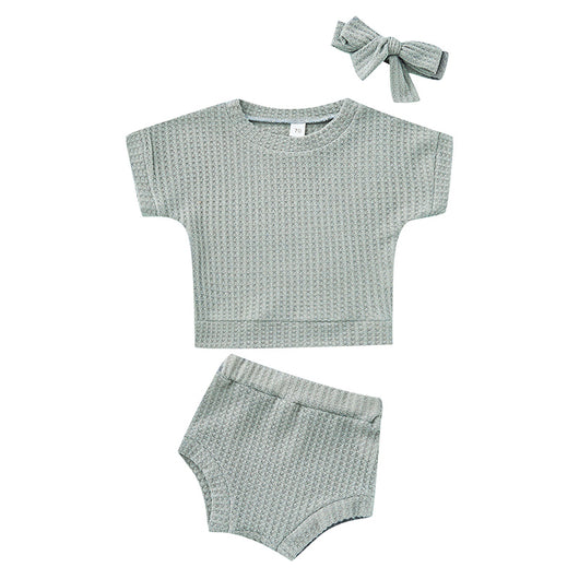 Conjunto Deportivo Casual Textura Waffle Colores Sólidos - Image 2