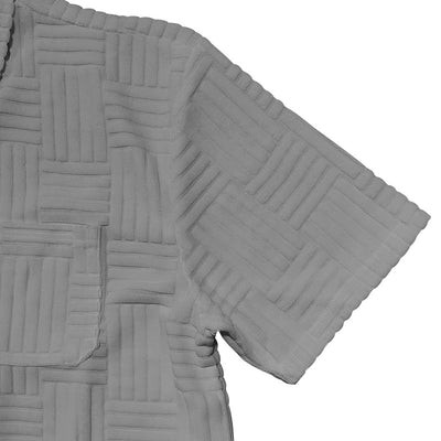 Camisa Casual Jacquard con Solapa y Botones - Conjunto Elegante para Hombre - Image 15