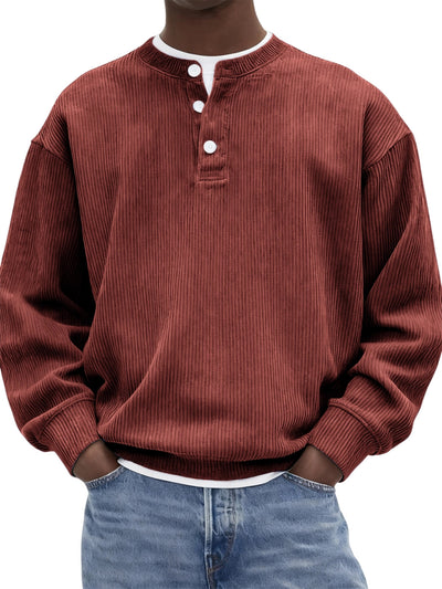 Suéter de Algodón Pana Acanalado para Hombre - Casual y Elegante - Image 12