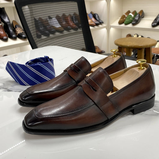 Mocasines de Cuero Italiano Clásico para Negocios - Image 8