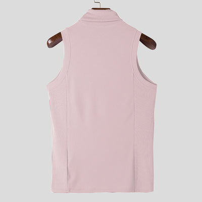 Camiseta Deportiva sin Mangas de Color Sólido para Hombre - Image 28