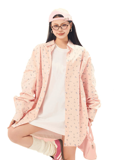 Camisa Floral Suelta Estampada Unisex - Image 28